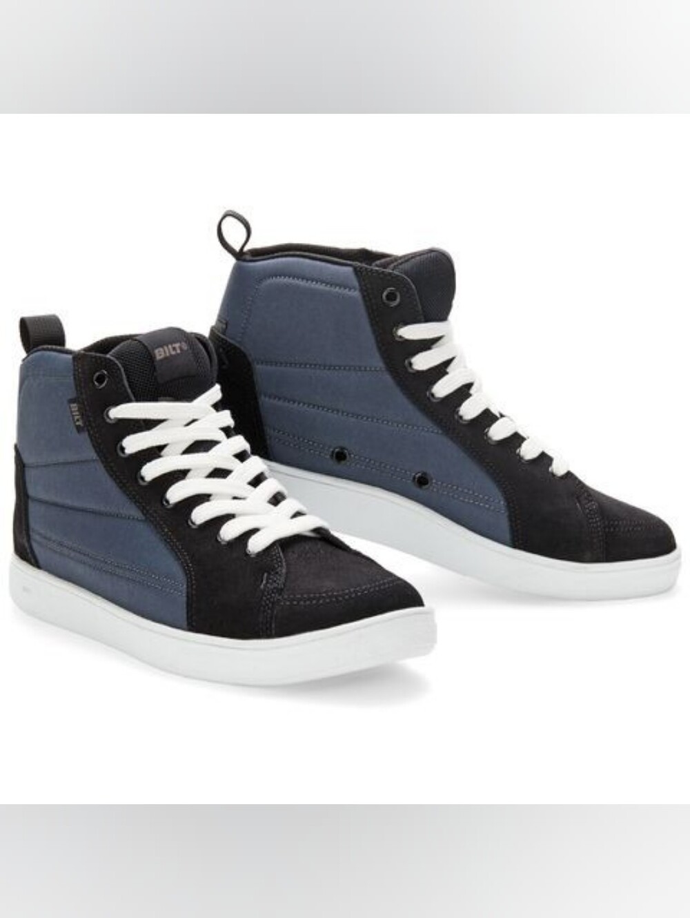 BILT Dexter 2 Motorcycle Shoes High Top Riding Sneakers Blue Black